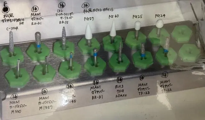 模型実習用に準備された歯列模型
